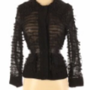 Dolce & Gabbana Embroidered Mesh Fitted Jacket sz 38